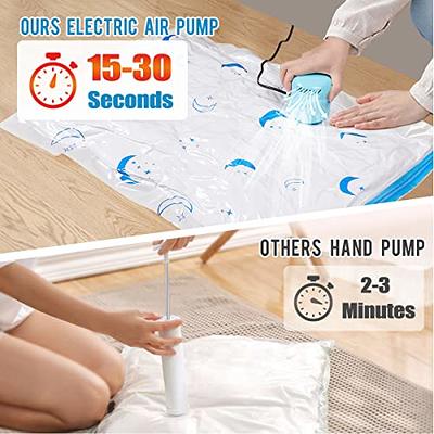 Vacuum Storage Bags with Electric Air Pump, 15 Pack (3 Jumbo, 3 Large, 3  Medium, 3 Small, 3 Roll Up Vacuum Sealer Bags) Space Saver Bag for Clothes