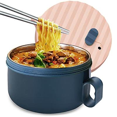 Microwave Ramen Bowl with Lid - Microwavable Noodle Cooker for