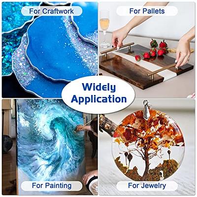 Dr Crafty Clear Epoxy Resin Art Resin Epoxy Clear 2 Part Epoxy Casting Resin Kit 64 Ounce Countertop Epoxy Wood Epoxy Resin Kit with Bonus Measuring