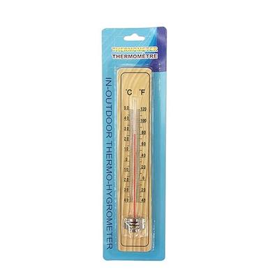 12 inch Indoor Outdoor Thermometer Decorative - Large Outdoor Thermometers for Patio, Round Wall Thermometer with Stainless Steel Enclosure, No