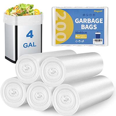 Best Gift! Small Trash Bags, Magesh 4 Gallon Trash Bag/ Small Garbage Bags,  Strong Wastebasket Liners for Bathroom Bedroom Office Trash Can, Clear 100  Counts 