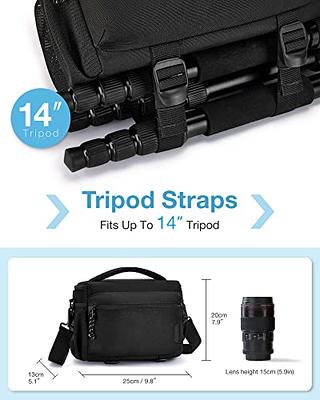 BAGSMART DSLR Camera Bag, Waterproof Crossbody Camera Case with Padded  Shoulder Strap, Anti-Theft Bag, Pink