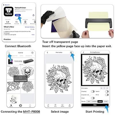 QIKIZAXE Wireless Tattoo Transfer Printer, with 10pcs Tattoo Stencil Paper,  Portable Tattoo Stencil Machine Rechargeable Thermal Copier Machine  Compatible with Android and iOS Phone & Laptop & iPad - Yahoo Shopping