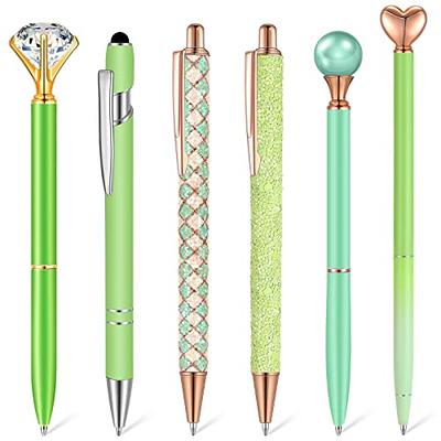 6 Pcs Ballpoint Pens Set Metal Crystal Diamond Pen for Journaling