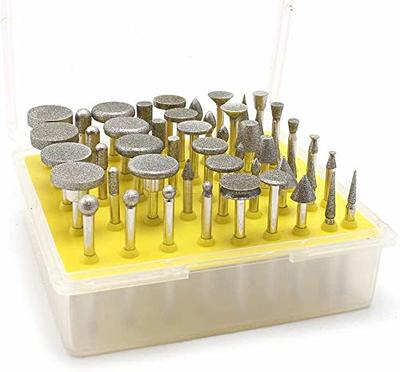 Drilax 50 Pieces Diamond Drill Bit Burr Set Grit 120 Sea Glass for Crafts  Rocks Marble Porcelain Hand Drill Jewelry Making Lapidary Engraving  Compatible with Dremel Tool Accessories 1/8 Inch - Yahoo Shopping