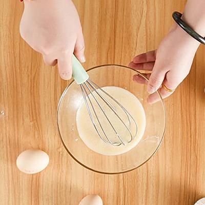 Anyi Semi-Automatic Whisk, 12inch Stainless Steel Egg Beater, Hand Push Rotary Whisk Blender Easy Whisk Mixer Stirrer for Making Cream, Whisking