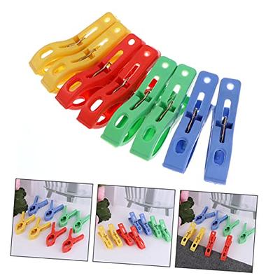 LIFKOME 40pcs Clothespin Picture Hanging Hooks Plastic Hooks for