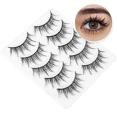 5 Pairs Manga Lashes, Wispy Anime False Eyelashes Natural Look, Fluffy  Spiky Doll Eyelashes, Cartoon Lashes,Makeup False Eyelashes