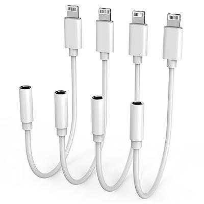 Lightning to 3.5 mm Headphone Jack Adapter Compatible with iPhone 8/8  Plus/X/Xr/Xs/7/7 Plus/11 , 2 in 1 Converter Splitter Cable Aux Audio Jack  Dongle Adaptor Earbuds Jack Adapter 