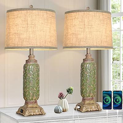 Set Of 2 Table Lamps 28in Tall Vintage