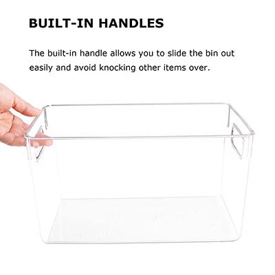 6 Pack Clear Space Plastic Storage Bins For Kitchen Organization, Freeze  Organizers With Handles Cabinet For Fridge, Pantry, Bedrooms,Bathrooms -  Yahoo Shopping