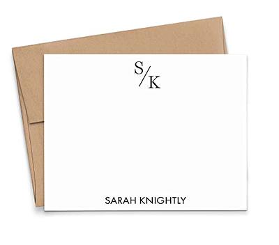 Flat Notecards (A2): Square Monogram