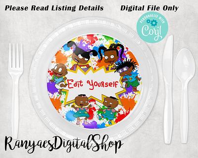 Download Rugrats Party Edit Yourself Inspired African American Rugrats Juice Pouch Label Digital File Only Printable Party Favors Party Favors Games