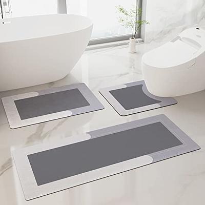 OLANLY Luxury Toilet Rugs U-Shaped 24x20, Extra Soft and Absorbent