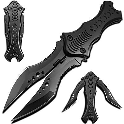 Holtzman's Gorilla Survival Mens Folding Pocket Knife Set D2 Steel Blade  G10 Handle Pocket Knife EDC Gift set for Men (Black + blue liner) - Yahoo  Shopping