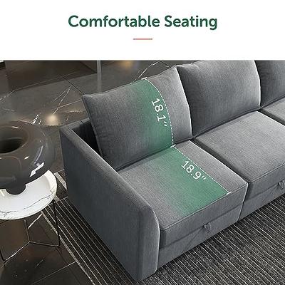 HONBAY Comfy Back Cushion Pillow with Removable Cover for Modular Sofa