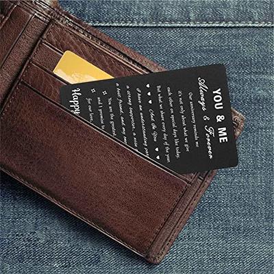 Engraved Aluminum Wallet Card - Mens Anniversary Gifts from Wife - Gifts for Husband - Anniversary Gifts for Men - Sentimental Gifts for Boyfriend 