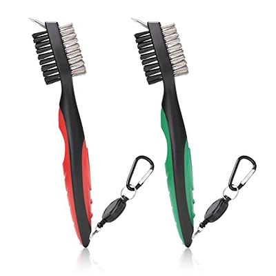 RITHIOX 2Pcs Golf Club Brush with Groove Cleaner Spike Nylon & Steel Wire  Brush Head Golf Club Cleaning Tool Kit Golf Gifts Set (Red+Green) - Yahoo  Shopping