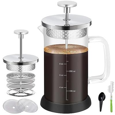 SterlingPro French Press Coffee Maker(1.75L)-Double Walled Large Coffee  Press with 2 Free Filters-Enjoy Granule-Free Coffee Guaranteed, Stylish  Rust