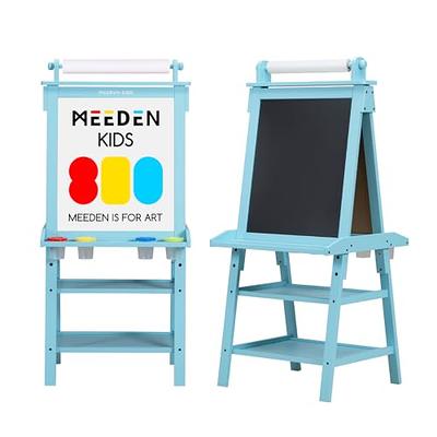 Kids Easel Wooden 2in 1 Blackboard Whiteboard White Drawing Writing Chalk  Board