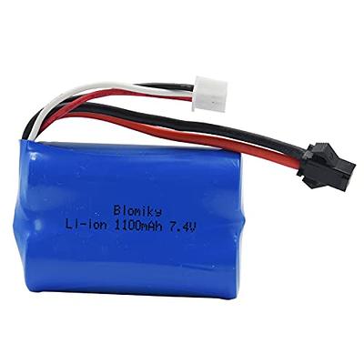 Blomiky 2 Pack 7.4V 1100mAh 8.51Wh Li-ion Rechargeable Battery with SM-2P  Plug and 2 Charger Cable fit for H101 H103 RC Boat RC Car Vehicles Toy  Force Battery 2 - Yahoo Shopping