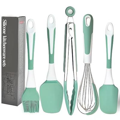 Silicone Spatula Set for Nonstick Cookware,Silicone Spatulas Heat Resistant  with Silicone Scraper/Brush/Whisk