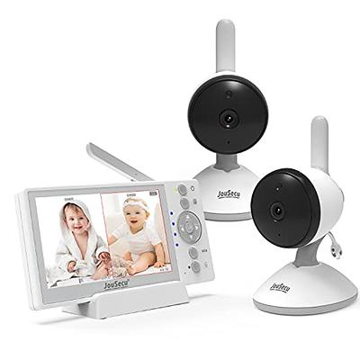 Momcozy Video Baby Monitor, 4.3 HD Baby Monitor with Camera and Audio No  Wifi, Split-Screen, Infrared Night Vision