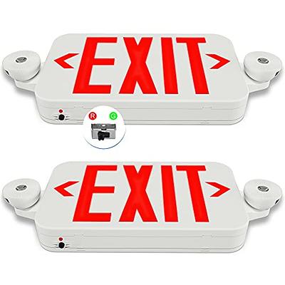 FREELICHT 4 Pack Emergency Lights for Business, with Battery Backup, Two  Head Adjustable LED Emergency Lighting, UL 924 Certified