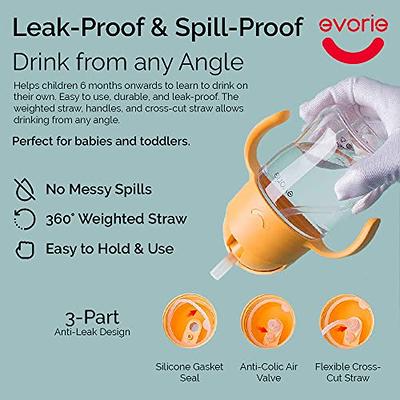 Evorie Tritan Baby Sippy Cup Weighted Gravity Straw Toddler Beginner  Training Bottle, 7 Oz Leakproof Award Winning Infant Water Bottle with  Handles for 6 months above - Yahoo Shopping