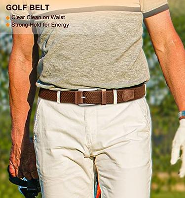 DOOPAI Braided Stretch Belt for Men, Elastic Woven Belt, casual Fabric Golf  Belt, Black Braided Belt Tight Performed Stretch Design Width 1 3/8 for  golf pants jeans, Gift Box at  Men's