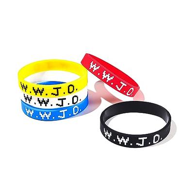 Amazon.com: ZKXXJ 4Pcs Set WWJD Rubber Bracelets for Men Women - What Would  Jesus Do Silicone Wristband Inspirational Religious Reminder Christian  Jewerly Gifts for Fundraiser Church Events Party: Clothing, Shoes & Jewelry