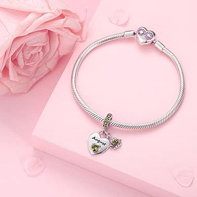 Birthstone Dangle Charms: 925 Sterling Silver Heart Bead Charms for Pandora  Bracelets and Necklaces, Birthday Mother's Day Christmas Jewelry Gifts For  Women (August) - Yahoo Shopping
