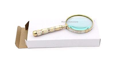 RII Magnifying Glass with Mother of Pearl Handle, Handheld 10x