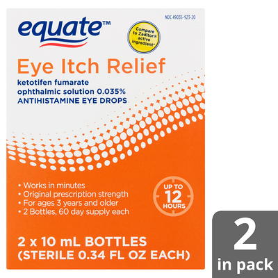 Zaditor Eye Drops, Antihistamine, Eye Itch Relief, Twin Pack, 2