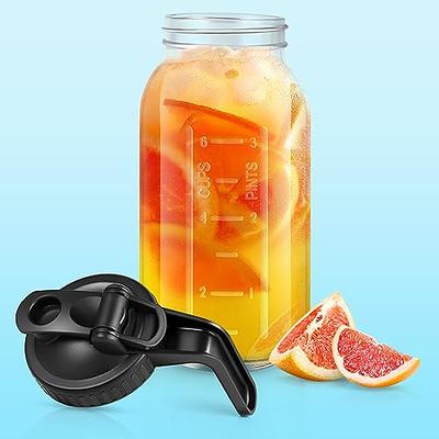  3 Pack 64oz Glass Mason Jar Pitchers with Lids, Sun Tea Pitchers  for Outside, Ice Tea Pitcher for Fridge, 2 Quart Pitcher for Cold Brew,  Breast Milk, Lemonade, Coffee, Flavored Water