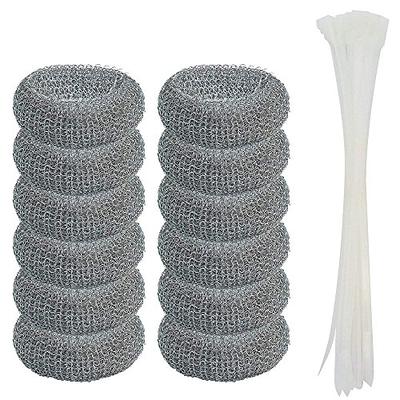 12Pcs Lint Traps with 12 Ties Attach to Washer Sink Hose Stainless