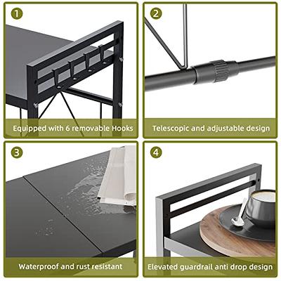 Extendable Microwave Oven Rack Adjustable Microwave Stand Kitchen