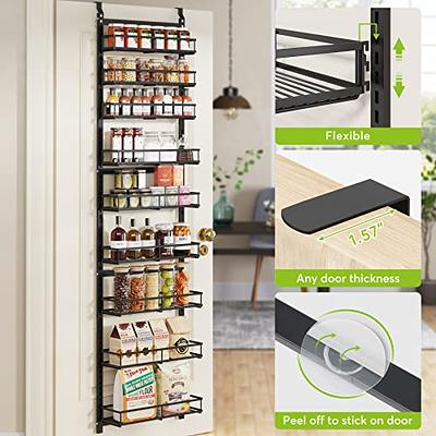 Moforoco White 9-Tier Over The Door Pantry Organizer, Pantry Organization  And Storage, Metal Hanging Spice Rack Shelves Door, Home & Kitchen