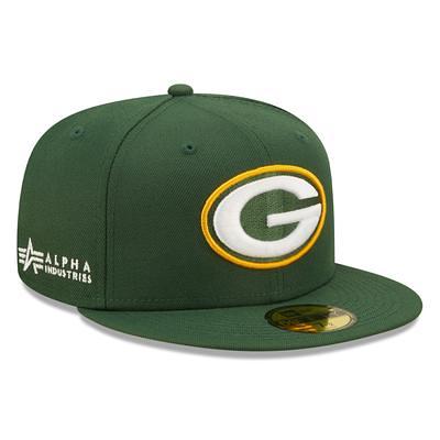 Green Bay Packers New Era x Alpha Industries A-Frame 9FORTY Trucker  Snapback Hat - Black