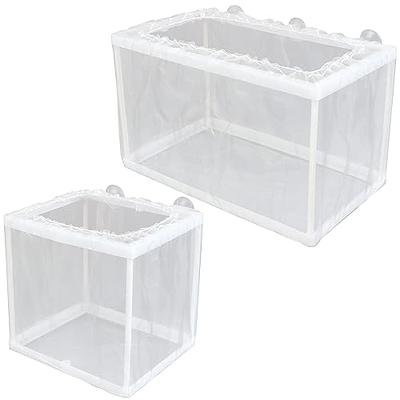 2Pcs Clear Fish Breeding Box Hook Aquarium Isolation Box Hook for Fish Tank