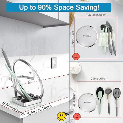 Stainless Steel Spoon Rest with Lid Holder