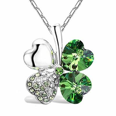 925 sterling silver necklace Four Leaf Clover Irish Lucky