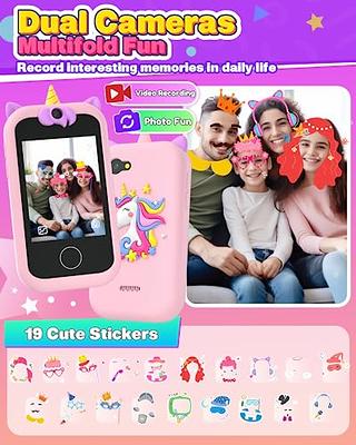 Sueseip Smart Phone for Kids,Touchscreen Kids Phone Unicorn Gifts for Girls  Age 6-8, Toy