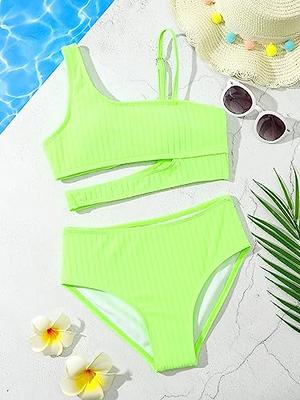  Bright Green Tankini Bathing Suits 2 Piece Swimsuit