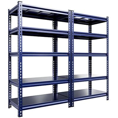 Lundys 71 H x 35.5 W x 16 D 5-Tier Adjustable Metal MDF Storage Rack Shelves Boltless Shelving The Twillery Co. Finish: Black