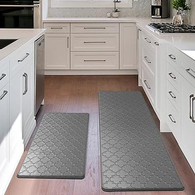 StepRite Kitchen Mats, 2PCS Kitchen Rugs, Cushioned Anti Fatigue