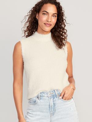 Mock-Neck Eyelash Sweater - Yahoo Shopping