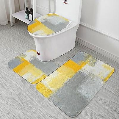 OLANLY Luxury Toilet Rugs U-Shaped 24x20, Extra Soft and Absorbent