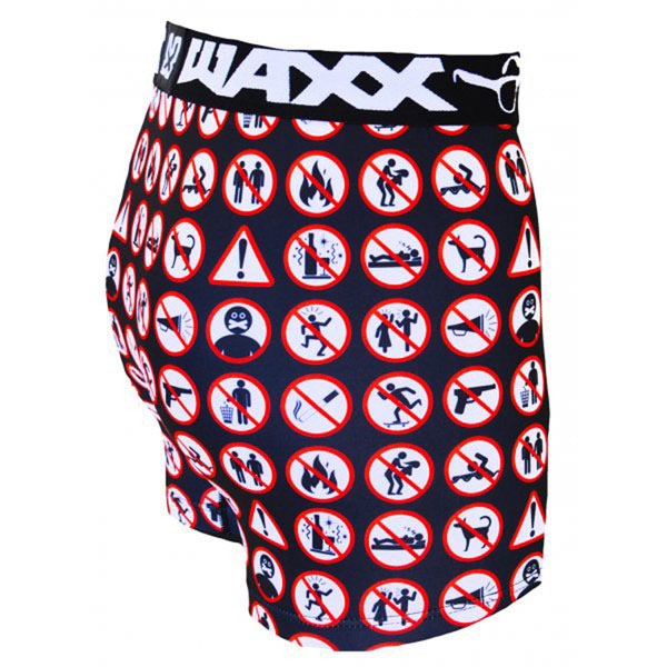 WAXX禁止的趣味符號高質感吸濕排汗四角褲男內褲
