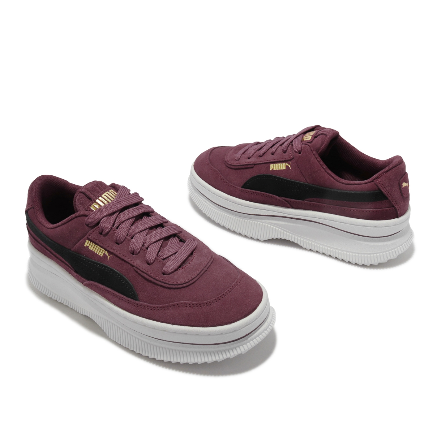 Puma 休閒鞋Deva Suede Wns 女鞋酒紅金標增高厚底麂皮37242306 | 休閒